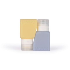 Gravel Silicone Travel Bottles for Toiletries 3oz (2-Pack) – Leakproof, BP