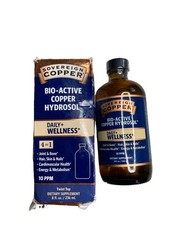 Sovereign Copper Hydrosol Liquid Supplement 8oz exp 09/2028 DAMAGED BOX NEW