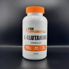 BulkSupplements L-Glutamine Capsules 5g per Serving 360 Capsules FREE DOM SHIP