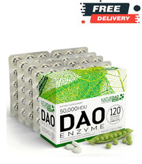 MAX DAO Enzyme Supplement 120 Tablets, 50,000 HDU per Tablet Adjustable Dosage,