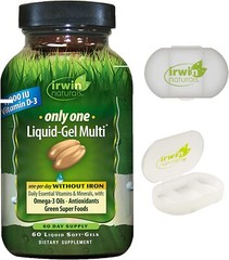 Irwin Naturals Only One Liquid-Gel Multi – 60 Liquid Softgels with Pill Case