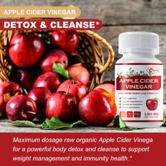 ▶ Apple Cider Vinegar Capsules – 3000mg with The Mother ACV Vegan Keto Pills