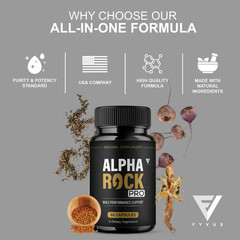 (2 Pack) Alpha Rock Pro Pills, Alpha Rock Performance Supplement (120 Capsules)