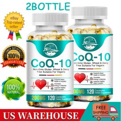 CoQ10 200mg, 240 Capsules, Vegetarian Capsules, Non-GMO (Coenzyme Q10 Ubiquinol)