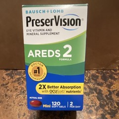 Bausch + Lomb PreserVision AREDS 2 Eye Health 120 Softgels Easy to Swallow