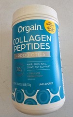 Orgain Collagen+Probiotics Unflavored for Hair Skin Nail Support 1.6 Lb ED 06/27
