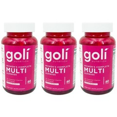 Goli Nutrition Women’s Multivitamin Vegan Gummies 60 Count Each Lot of 3