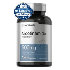 Nicotinamide 500mg 180 Capsules | Flush Free Supplement | Non-GMO & Gluten Free