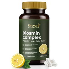 Druvara Diosmin Complex Supplement Vascular Health & Vein Support 60 Capsules