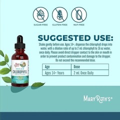 NEW Mary Ruth’s VEGAN Chlorophyll Liquid Drops Peppermint Flavored 2Fl Oz (60ml)