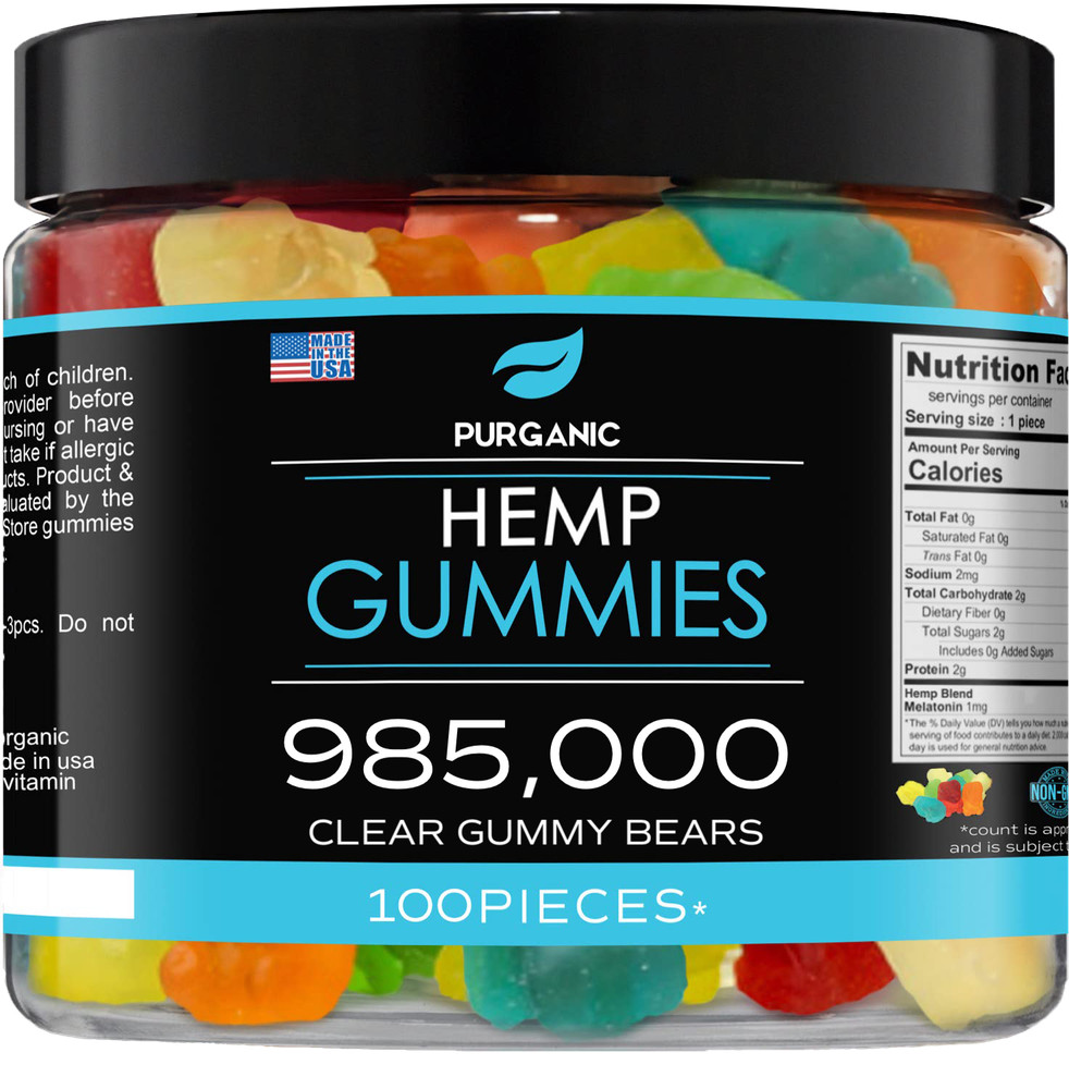 Natural Gummies for Stress Relief – Great for Pain, Insomnia & Anxiety -100ct