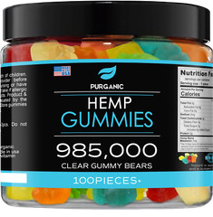 Natural Gummies for Stress Relief – Great for Pain, Insomnia & Anxiety -100ct