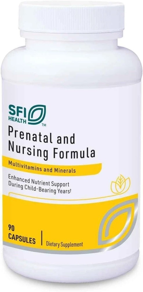 Klaire Labs Prenatal & Nursing Formula 90c – Chelated Iron & Bioactive Folate