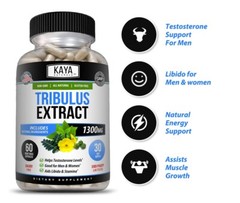 Tribulus 1300mg 45% Saponins 60ct Bladder & Urinary Tract Health Male Energy