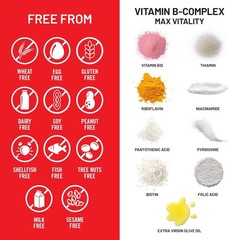 Vitamin B Complex for Women and Men – with Folic Acid Biotin B1 B2 B3 B6 B12 …