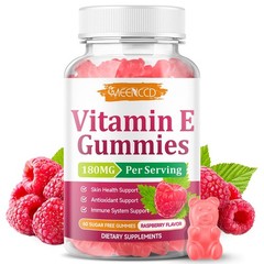 MEENCCD Vitamin E Gummies, 180 mg 400 IU dlAlpha, Daily Skin Support, SugarFr…
