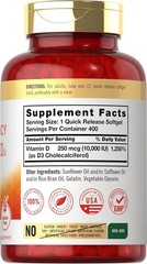 Vitamin D3 10000 IU 400 Softgels | Value Size | Max Potency | by Carlyle