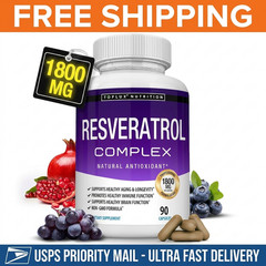Resveratrol Supplement 1800mg –Antioxidant for Cellular Health & Anti-Aging