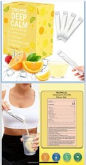 Tricher Deep Calm Électrolyte Drink Mix, Powder for Relaxation, Focus & Restful