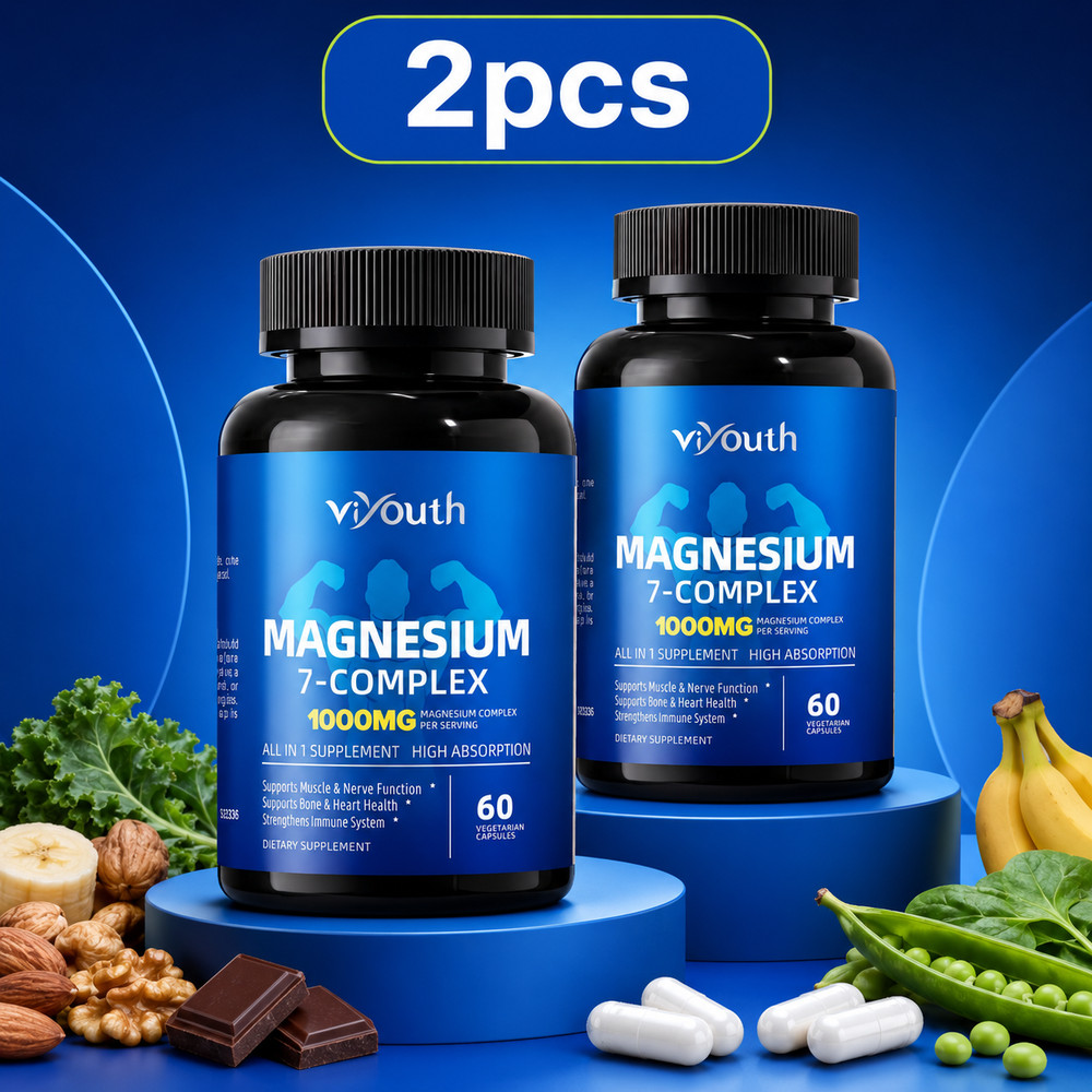 ViYouth Magnesium 7-advanced 1000mg 2-Pack High Absorption Bone & Heart Health
