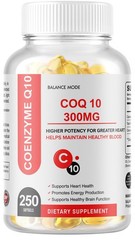 CoQ-10 Q-10 CoQ10 Coenzyme Q10 300mg 250 Softgels Heart Support NON-GMO