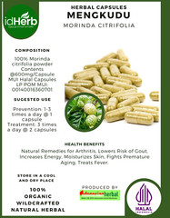 [idHerb] 100-800 Capsules Mengkudu Indian mulberry Morinda Citrifolia Organic
