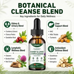 Kidney & Liver Detox Drops – Liposomal Support with Glutathione, NAC, Cranberry,