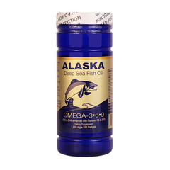 Alaska Deep Sea Fish Oil Omega 3-6-9 100 Softgels | Flaxseed & Evening Primrose