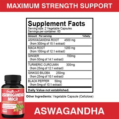 Ashwagandha & Maca 7000mg – Men’s Health,Testosterone Booster,Energy & Endurance