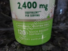 840 Nature’s Truth ODORLESS GARLIC 2400mg Quick Release Softgels 7 bottle of 120