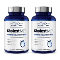 2 Pk 1MD CholestMD Promotes Cholesterol Health New Sealed 60 Capsules