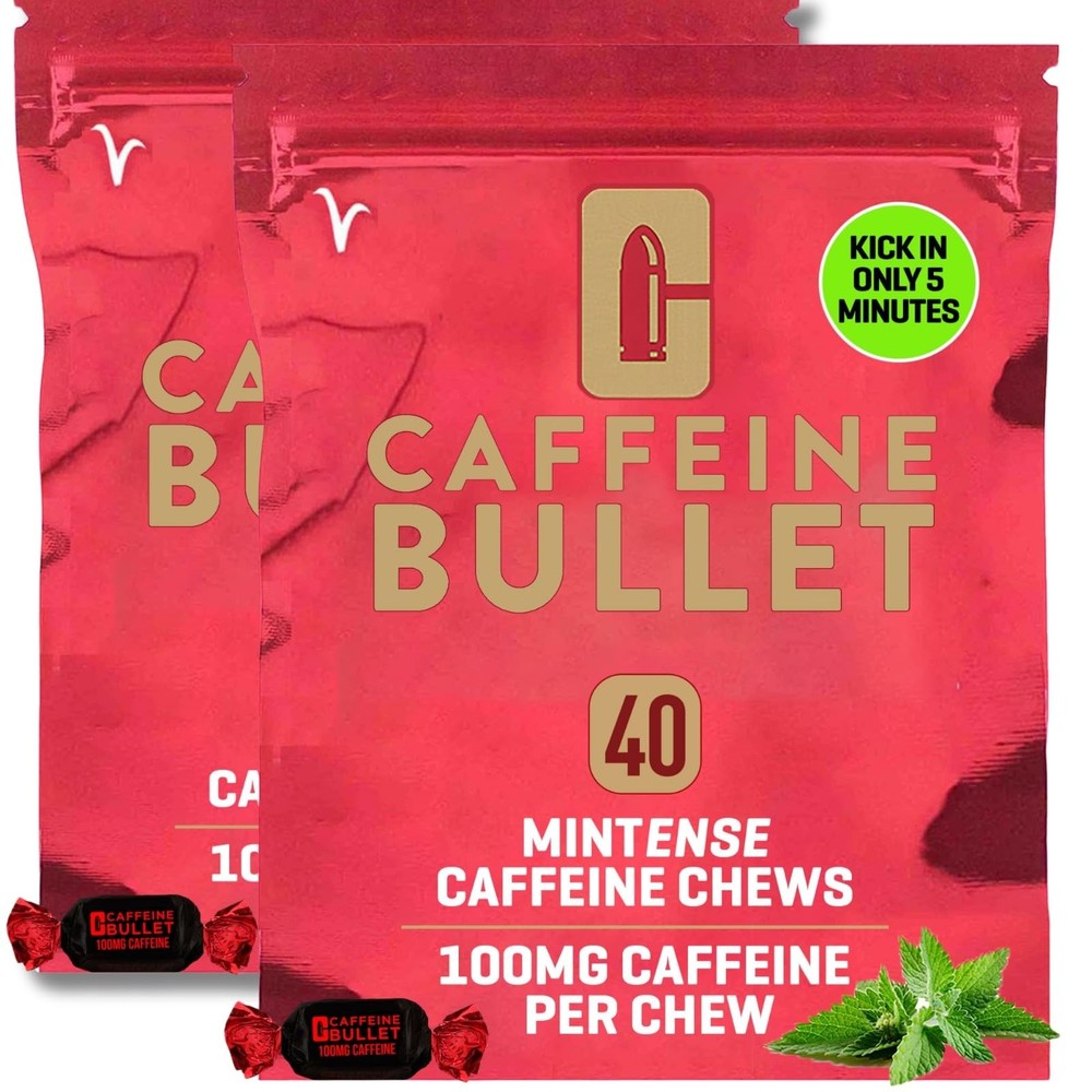 Caffeine Bullet Mint Energy Chews *80 – Faster Boost Than Gels, Tablets and G…
