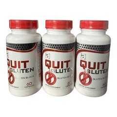 Quit Gluten Enzyme Supplement Gluten Blocker – Digestive Aid – 180 Capsules