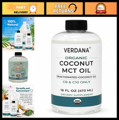 Organic Coconut MCT Oil – Fractionated, Non-GMO, Kosher – Keto & Paleo Friendly