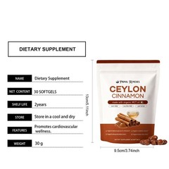 Ceylon Cinnamon Softgels, Ceylon Cinnamon Soft Gels 7200Mg Equivalent