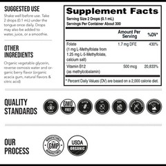 Organic Methyl Folate 1000mcg + Methyl B12 Liquid Drops – Mood & Cognition Boost