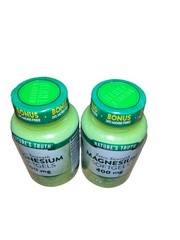 (2)Magnesium 400mg Natures Truth 72 Softgels Extra StrengthGluten Free Exp 04/27