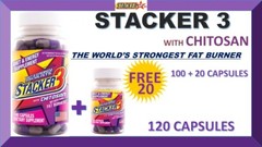 STACKER3 3 WORLD’S STRONGEST FAT BURNER 2 ENERGY (100 + FREE 20 Capsules) = 120