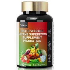 70 Fruits and Veggies Supplement | 120 Vcaps 5 Probiotics Superfood Multivitamin