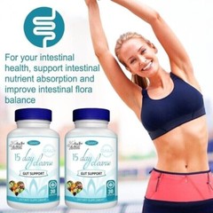15 Cleanse Day Gut Support Intestinal Purification Detoxification 30 Capsules US