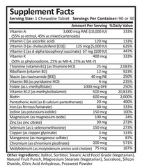 ProCare Health DS/SADI Core Chewable Multivitamin with 60mg Iron – Fruit Punch