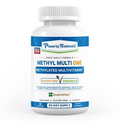 Power By Naturals Methyl Multi One – IronFree Methylated Multivitamin with 5M…