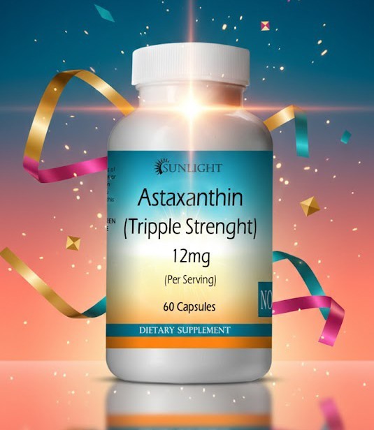 Astaxanthin Capsules – 12mg Per Serving | Dietary Supplement