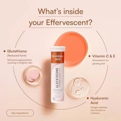 HK Vitals Glutathione Effervescent Watermelon Vit C E Skin Glow 15 Ct