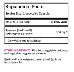 Plant-based protein powder – SPIRULINA – Chlorella blend 1 Bottle 60 Capsules