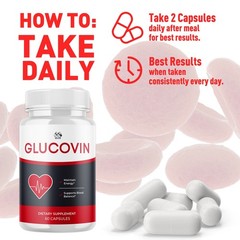 (2 Pack) Glucovin Advanced Support Blood Supplement Formula Gluco Vin 120 Caps