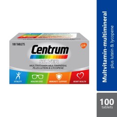 CENTRUM Silver Multivitamin-Multimineral Plus Lutein & Lycopene 100 Tablets