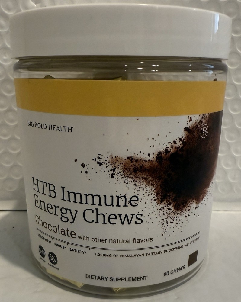 BIG BOLD HEALTH HTB Immune Energy Chews Organic Buckwheat with Vitamins C D Zinc