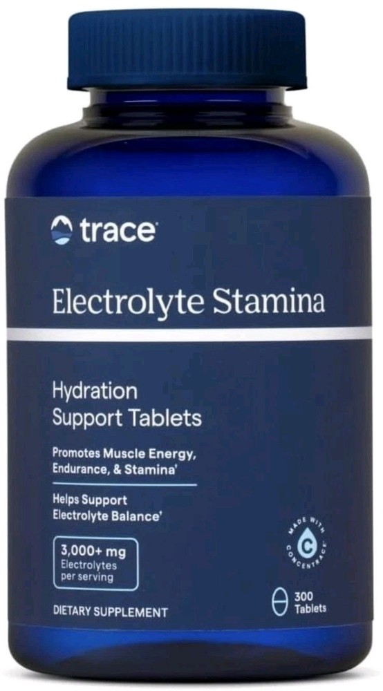 Trace Electrolyte Stamina Support Tablets 300 Tabs Exp 09/2027
