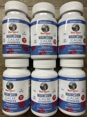 6 Mary Ruth’s Magnesium Calm Gummies, Hibiscus Flavor 180 TOTAL!